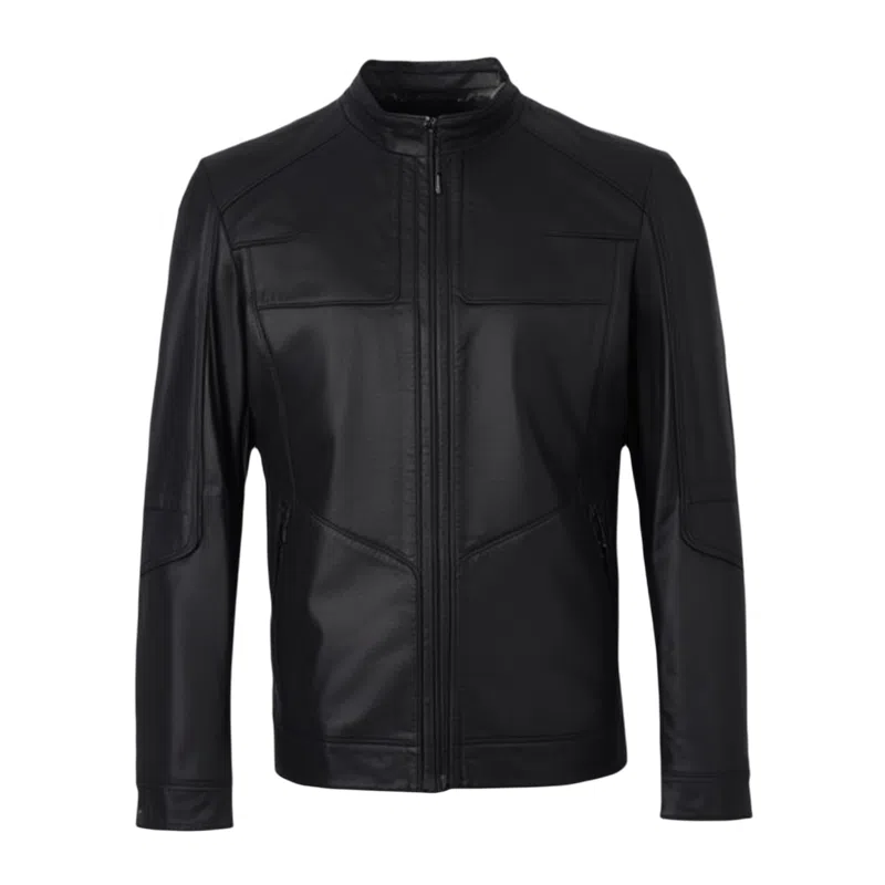AHCN Slim Fit Leather Jacket