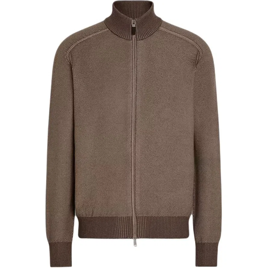 Zegna Stand Collar Zip Sweater