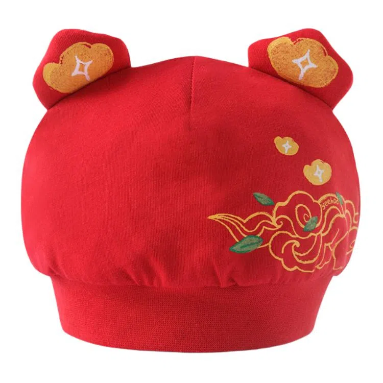 英氏 金宝帽新生儿防风保暖纯棉状元帽 棉 针织帽 儿童款