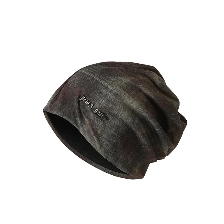 浪莎 韩式扎染潮流百搭显脸小户外休闲旅拍包头 棉 绒线帽 男女同款情侣款