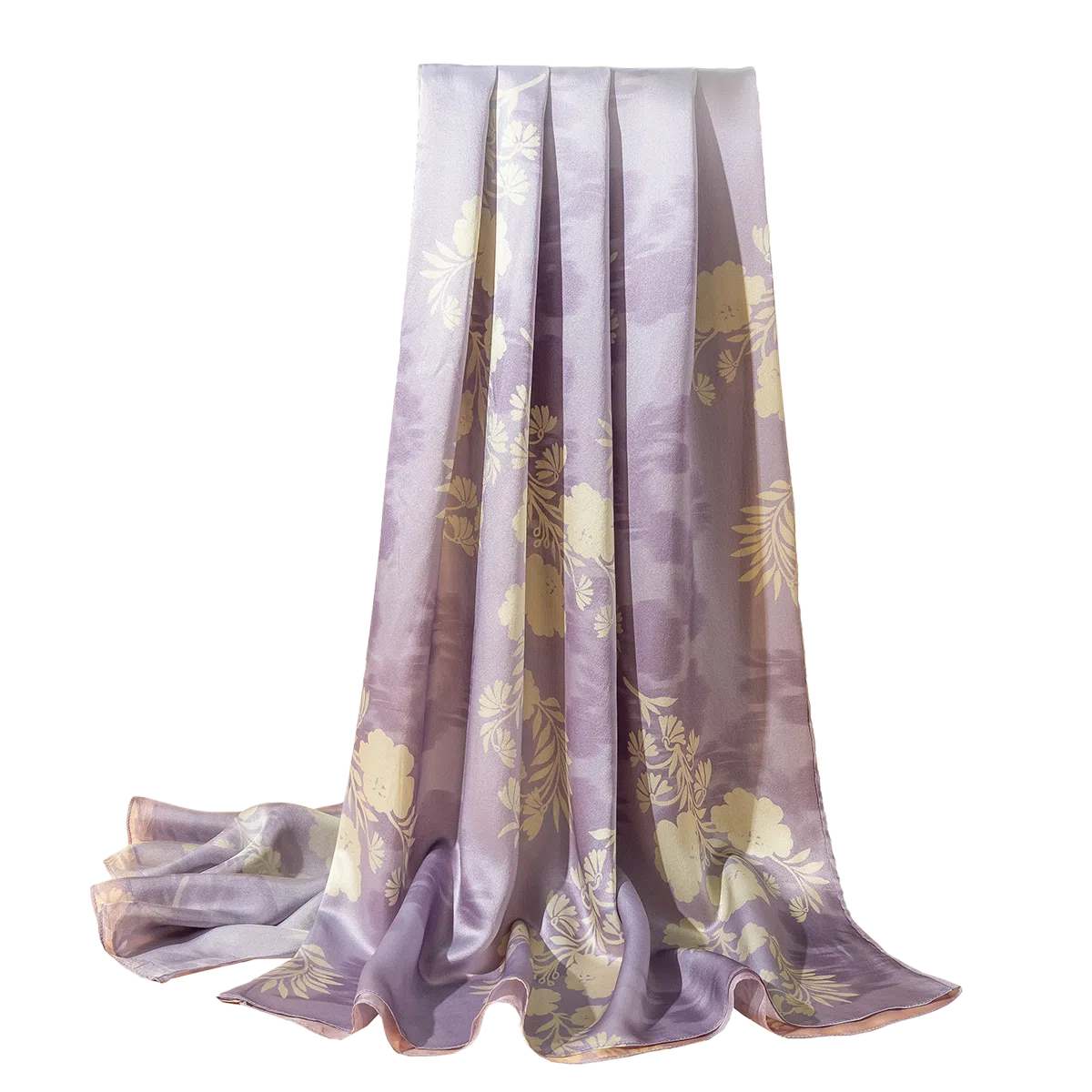 一米画纱 古典国风精致优雅迷梦迷情双层真丝高档气质长款披肩 桑蚕丝 丝巾 女款