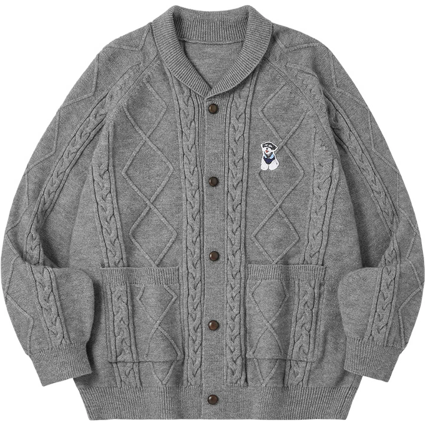 PSO Brand V-Neck Cardigan