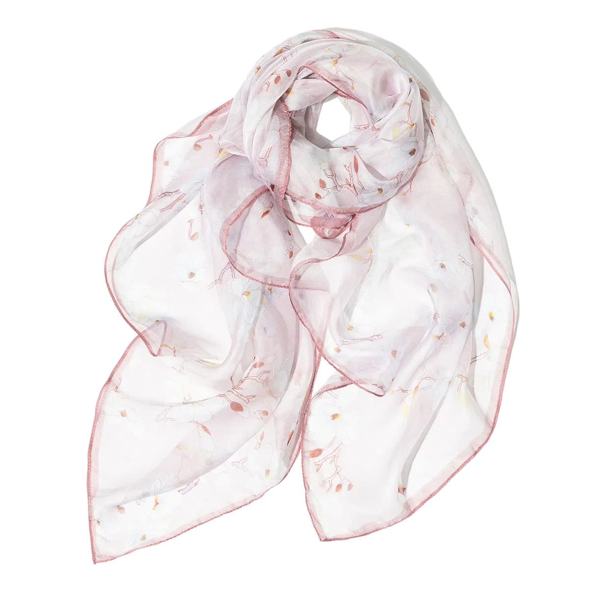 一米画纱 清新飘逸气质外搭披肩大方巾优雅亲肤外出真丝雪纺喷绘防晒 桑蚕丝 丝巾 女款