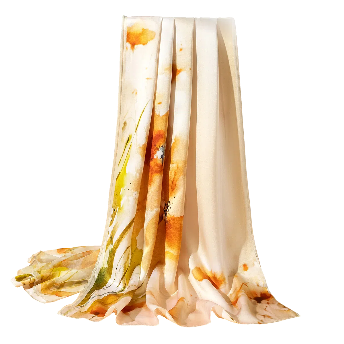 一米画纱 古典国风精致优雅迷梦迷情双层真丝高档气质长款披肩 桑蚕丝 丝巾 女款