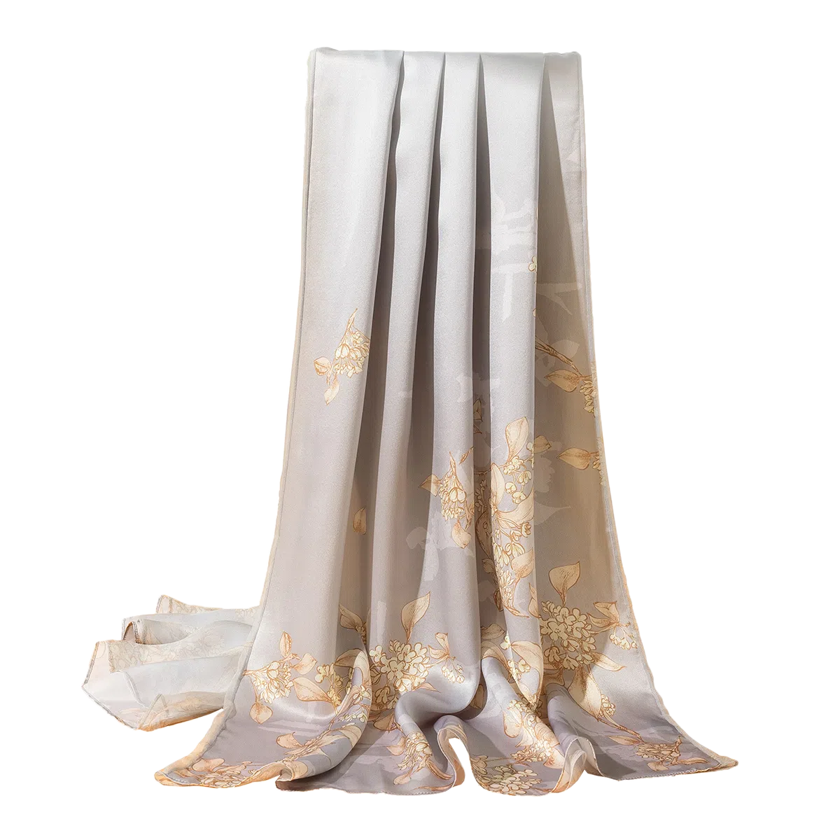 一米画纱 古典国风精致优雅迷梦迷情双层真丝高档气质长款披肩 桑蚕丝 丝巾 女款