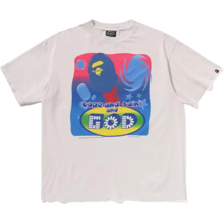 SAINT Mxxxxxx BAPE FW25 Cartoon Ape Tee