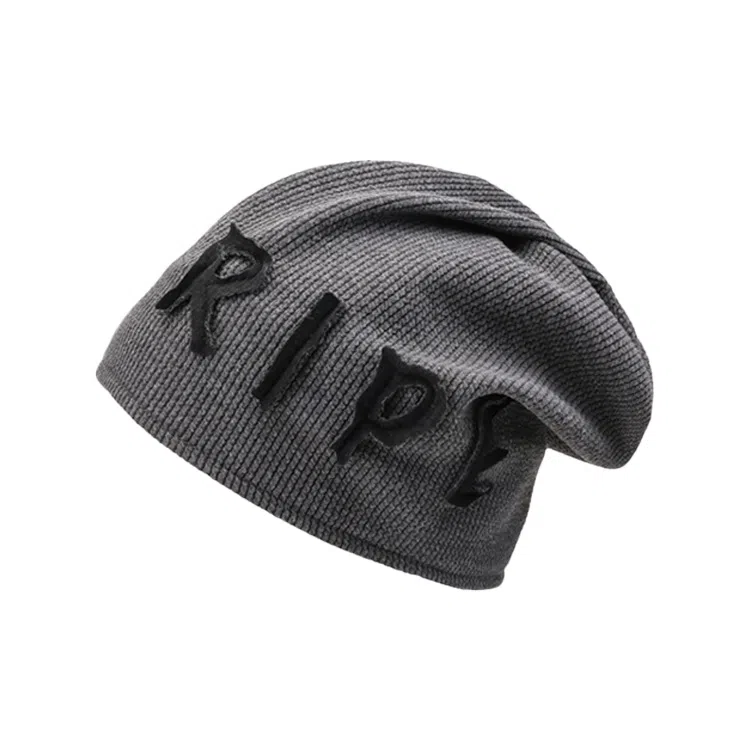 浪莎 日系简约纯色包头帽子大头围显脸小冷帽复古百搭针织 聚酯纤维 绒线帽 男女同款情侣款