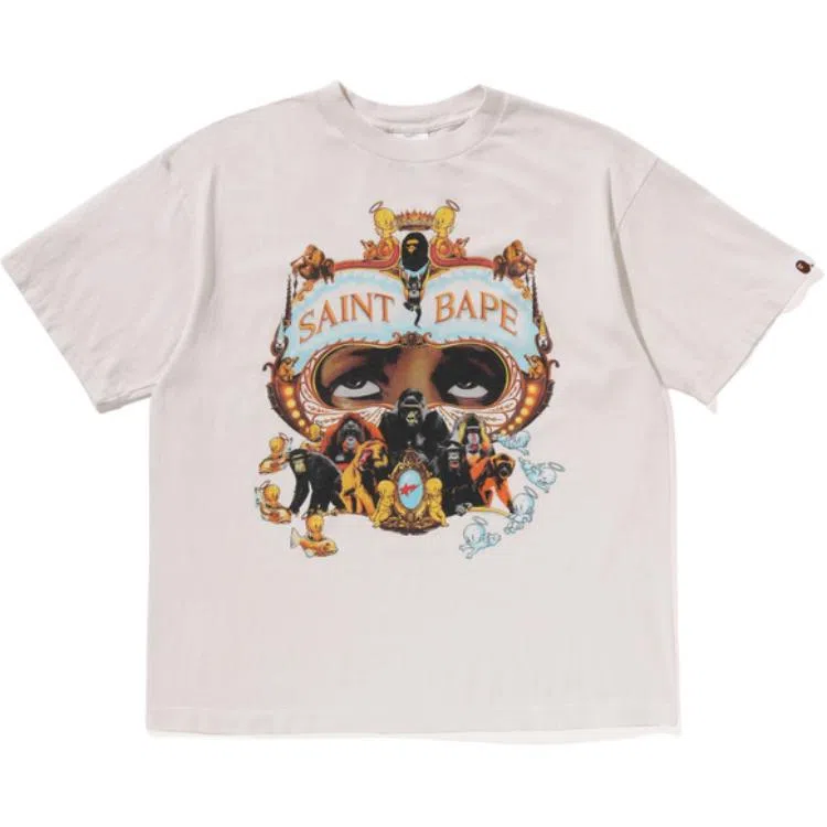 SAINT Mxxxxxx BAPE FW25 Mask Print Tee