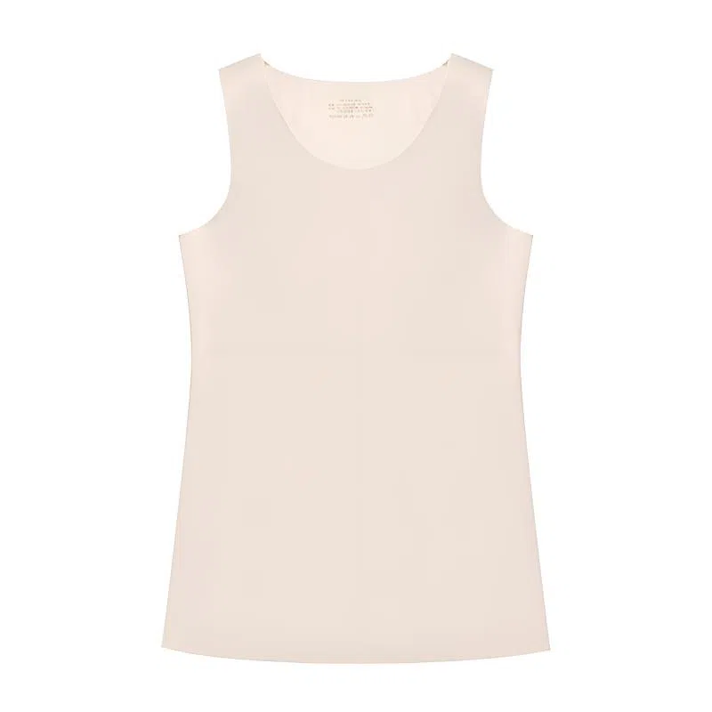 莫代尔 简约纯色无痕贴身柔软亲肤内衣冬季加绒加厚舒适透气打底衫日常通勤百搭休闲保暖背心 女款