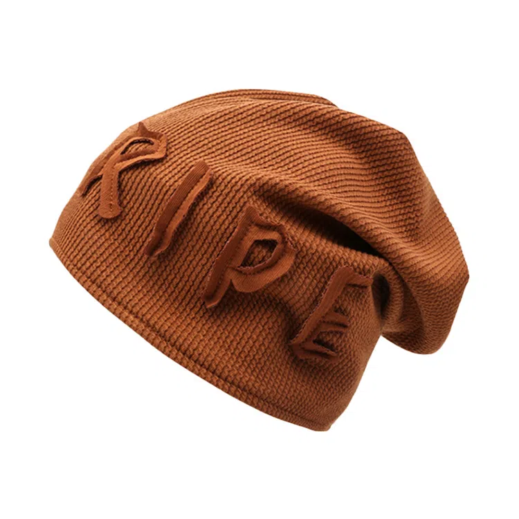 浪莎 日系简约纯色包头帽子大头围显脸小冷帽复古百搭针织 聚酯纤维 绒线帽 男女同款情侣款