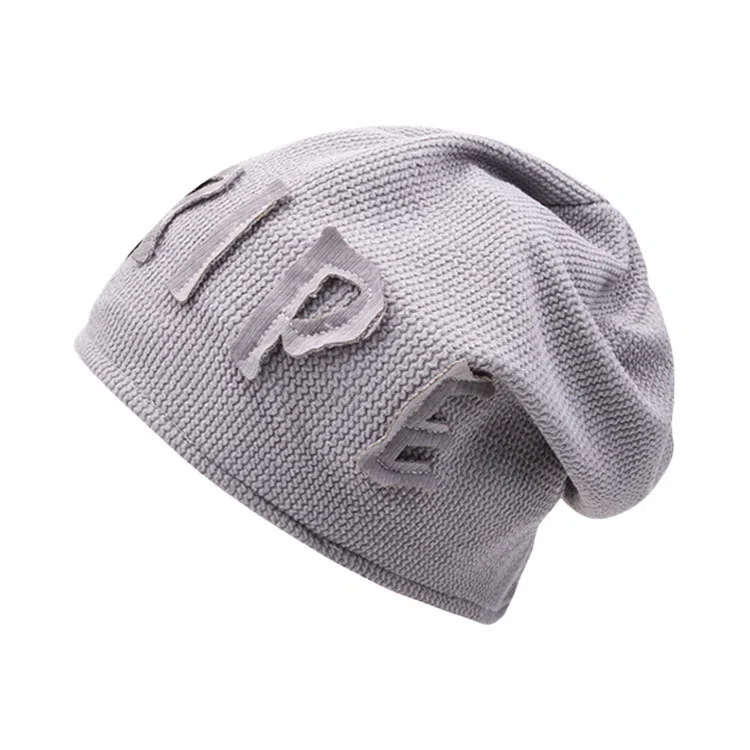 浪莎 日系简约纯色包头帽子大头围显脸小冷帽复古百搭针织 聚酯纤维 绒线帽 男女同款情侣款