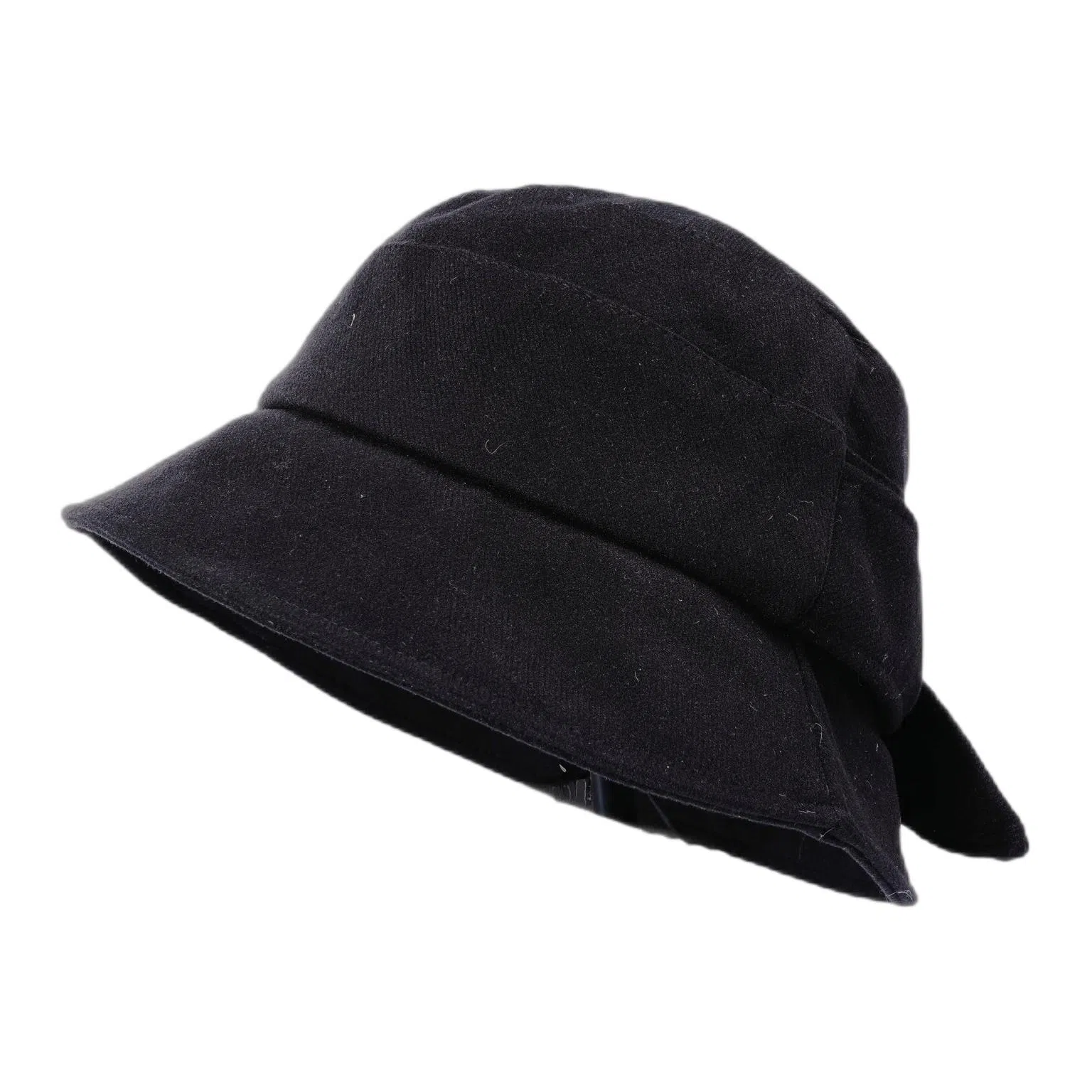 啄木鸟 文艺优雅气质蝴蝶结纯色盆帽秋冬保暖遮脸素颜显脸小桶帽 聚酯纤维 渔夫帽 女款