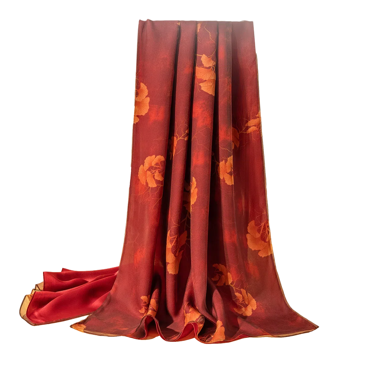 一米画纱 古典国风精致优雅迷梦迷情双层真丝高档气质长款披肩 桑蚕丝 丝巾 女款