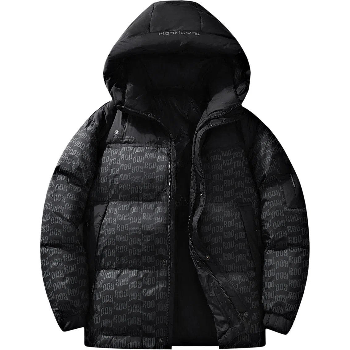 鸭鸭 鹅绒冬季保暖简约休闲时尚舒适抗寒连帽羽绒服 男款