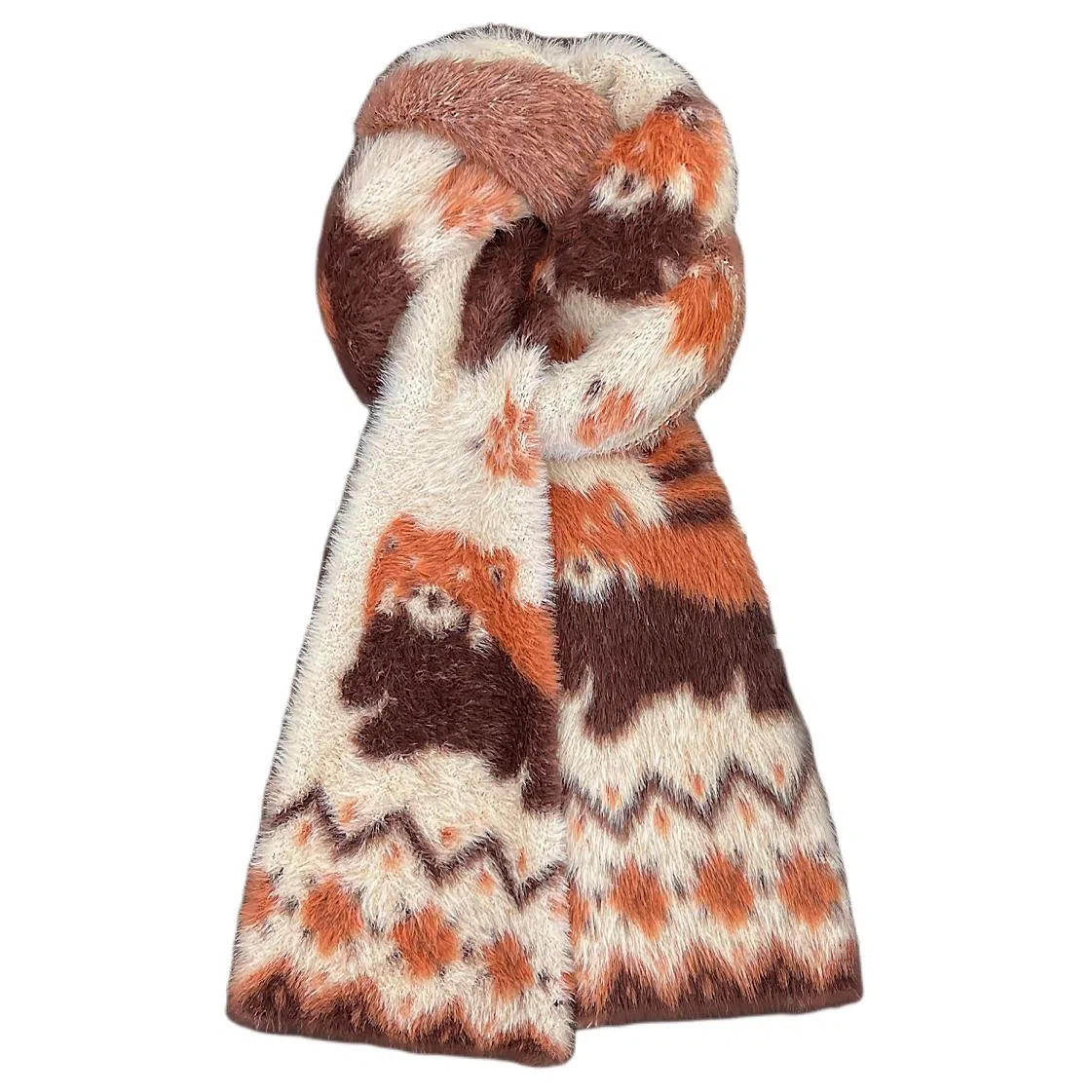 木林森 可爱小浣熊百搭毛绒保暖百搭软糯 仿羊绒 绒线围巾 男女同款情侣款