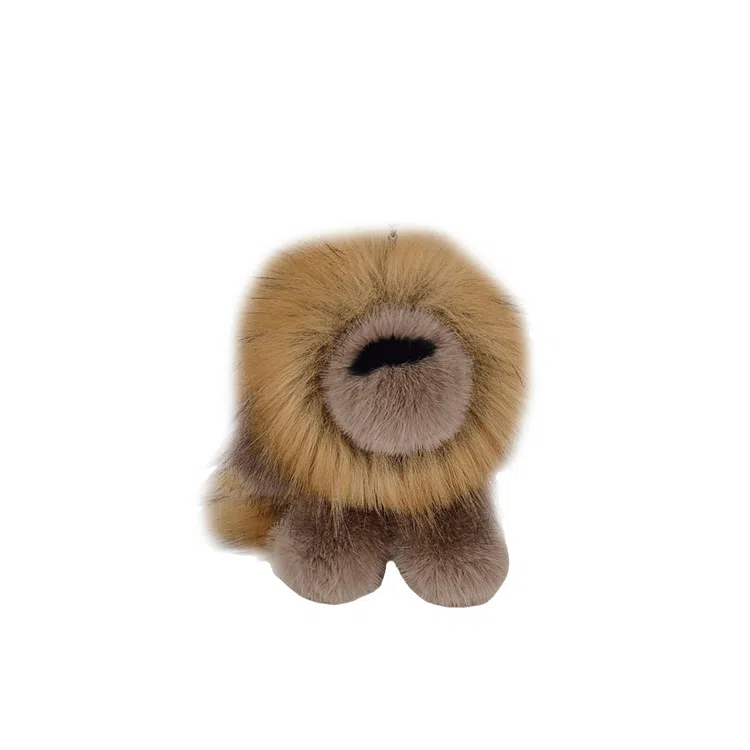 心水好物 可爱炸毛小狮子汽车钥匙扣网红托特包双肩包公仔挂饰 毛绒 挂件 男女同款情侣款