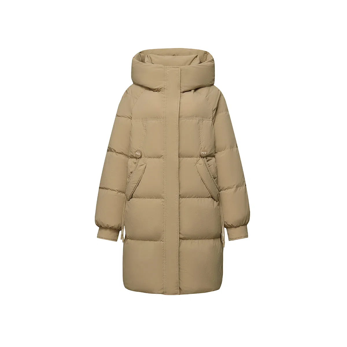 鸭鸭 冬季 中长款连帽韩版时尚百搭加厚保暖羽绒服 女款