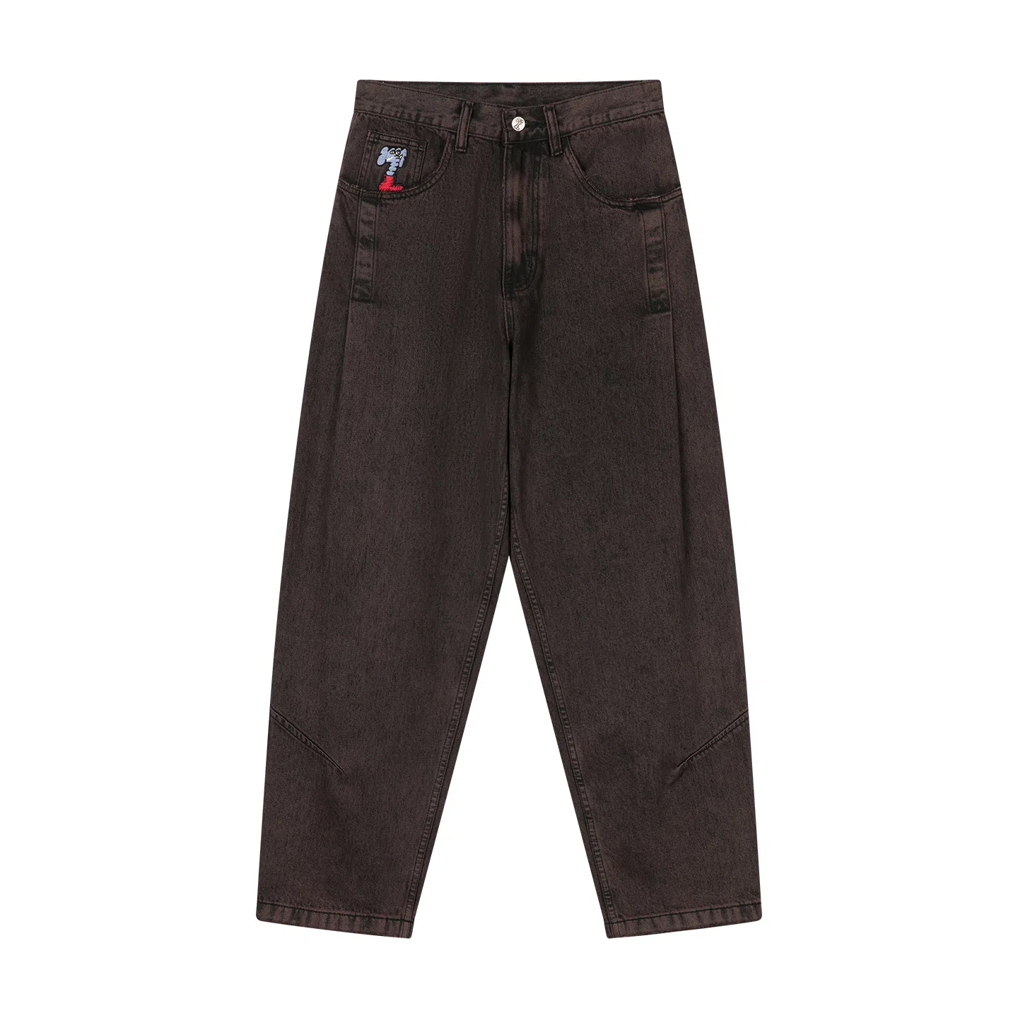 MIND ERROR Loose Retro Mid-Rise Jeans