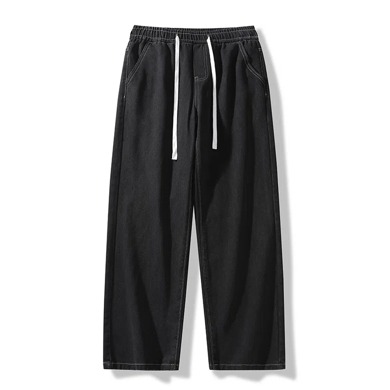 邦固依品 美式高街水洗做旧挺阔有型复古长裤休闲宽松百搭日常通勤旅游舒适透气经典阔腿显高垂感直筒牛仔裤 男女同款