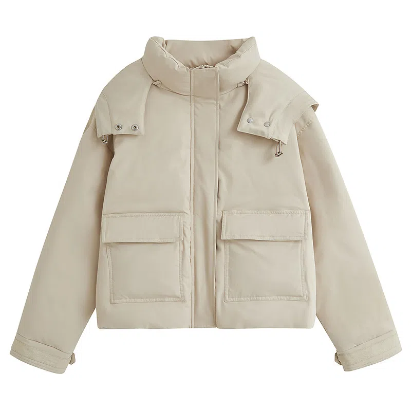 茵曼 百搭简约舒适长袖羽绒服 女款