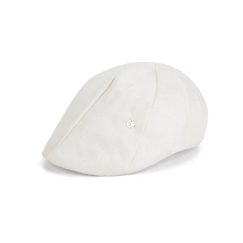 山一丸 日系复古棉麻文艺画家高级感显脸小潮 棉 贝雷帽 女款