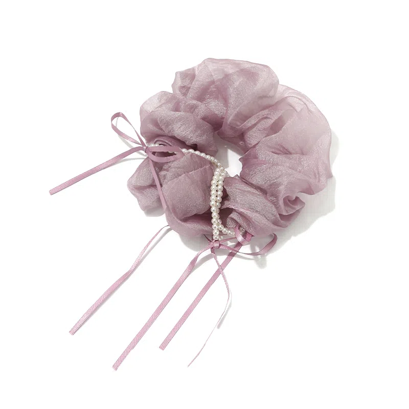 如花梦 芭蕾风 蝴蝶结大肠圈高级感缎面#好运 布艺 发圈 女款