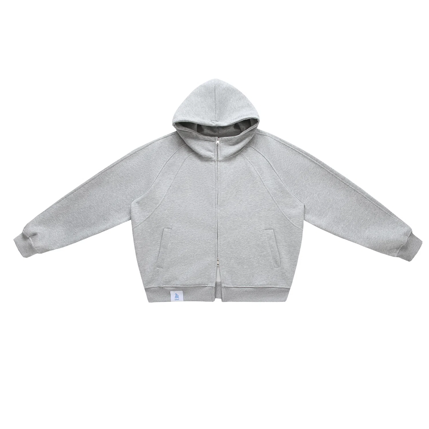 【dme】 春秋季潮牌重磅日系复古休闲百搭简约街头户外运动情侣日常水洗拉链连帽港风宽松色块上衣长袖外套夹克 男女同款