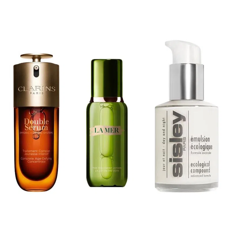 希思黎 全能 乳液升级版 娇韵诗双萃精华 海蓝之谜精萃水明星护肤套装 滋润修护控油补水保湿 三件套