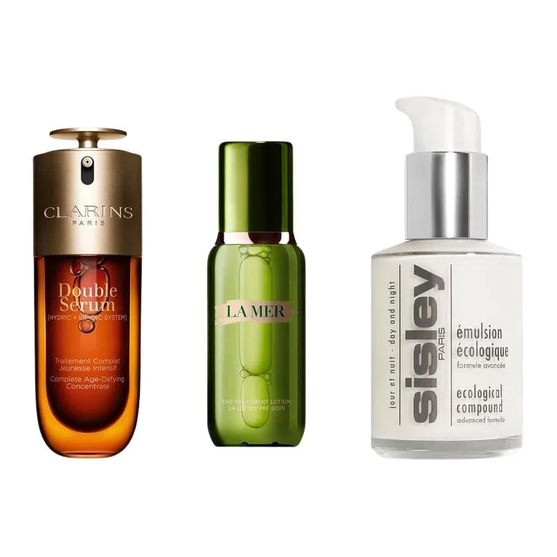 希思黎 全能 乳液升级版 娇韵诗双萃精华 海蓝之谜精萃水明星护肤套装 滋润修护控油补水保湿 三件套