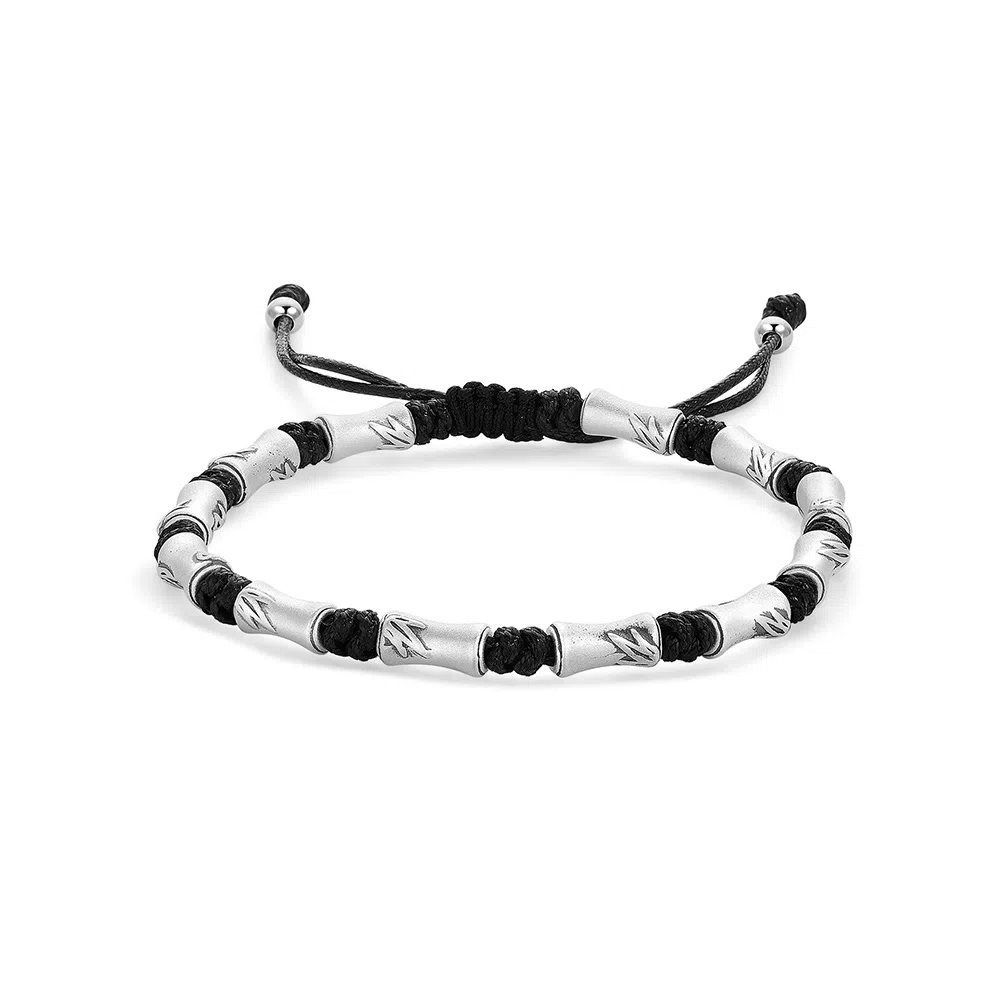 【S999纯银 节节高升】 七七银饰  竹节 好运上岸 简约时尚复古新中式国潮风 编织绳 创意轻奢气质通勤百搭 足银 手绳 男女同款情侣款