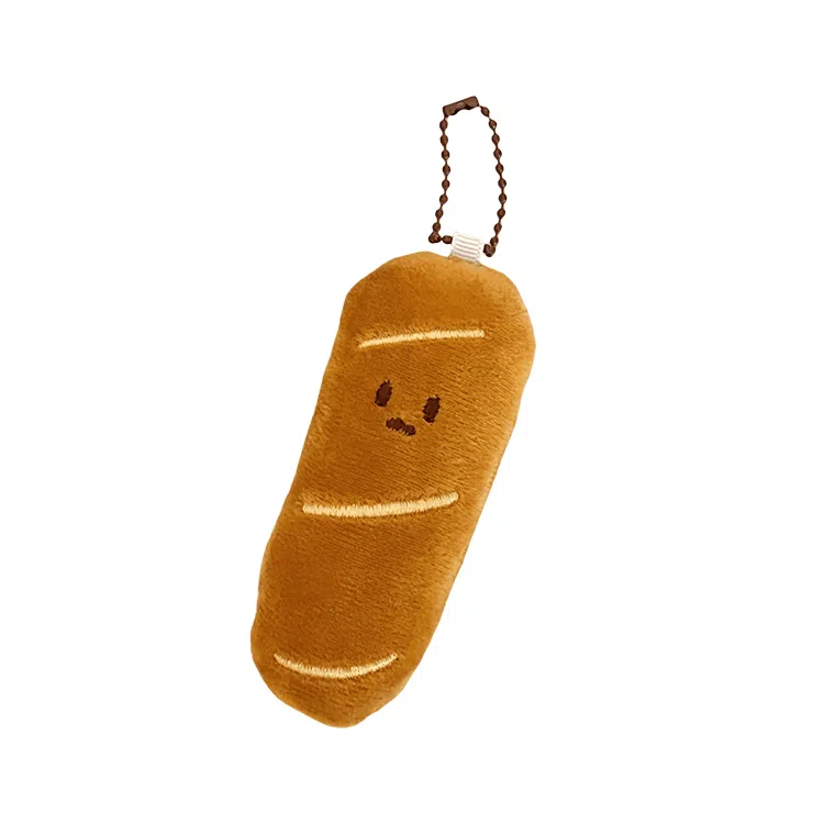 心水好物 创意卡通烘焙面包公仔百搭背包挂坠装饰小玩偶挂饰 毛绒 挂件 男女同款情侣款