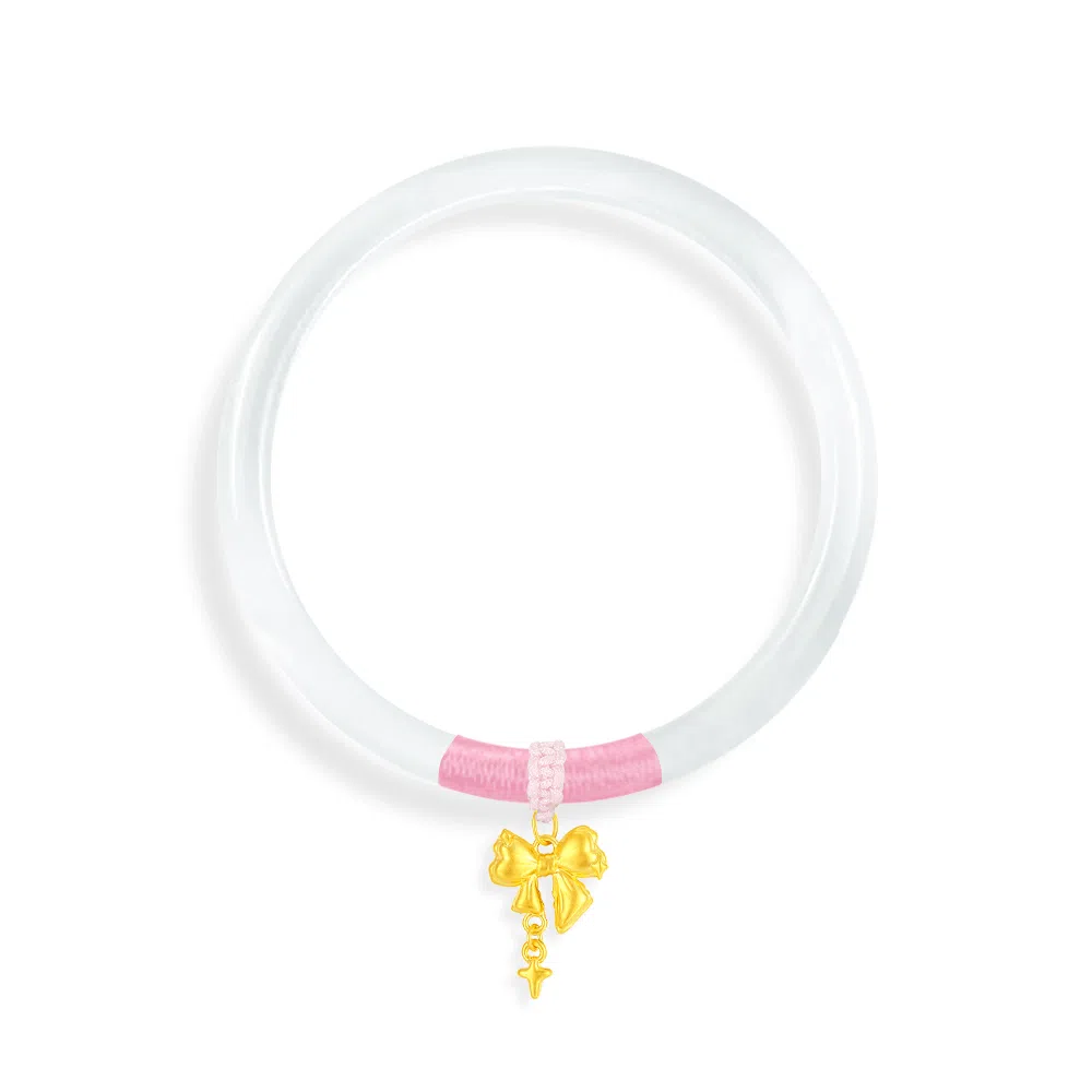 【999足金纯金 在逃公主】 福韵金 六桂福 星光蝴蝶结轻奢精致甜美温柔新中式国风温婉浪漫星辰日常百搭简约#好运 玉髓 手镯 女款