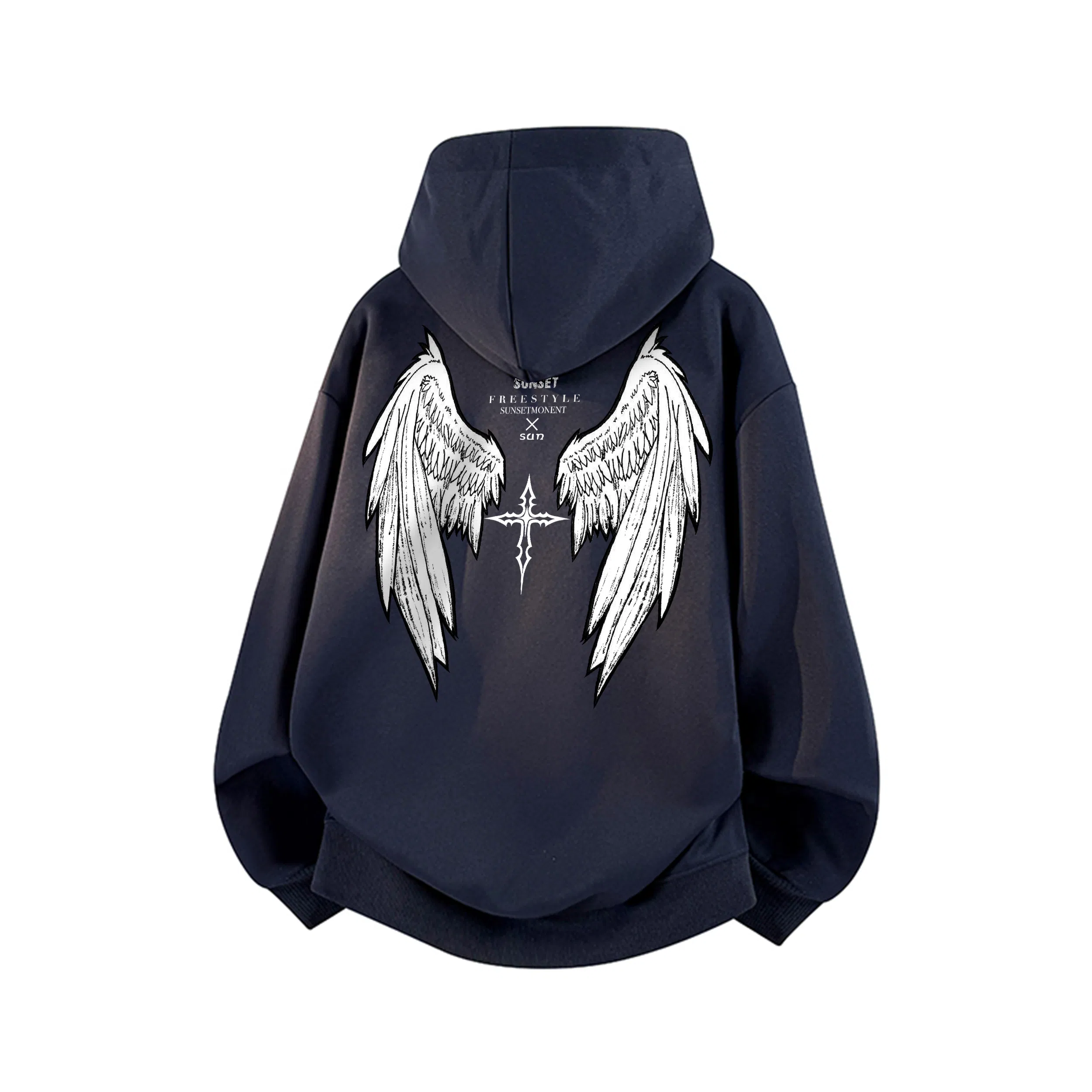 SUNSETMONENT Wings Cross Hoodie