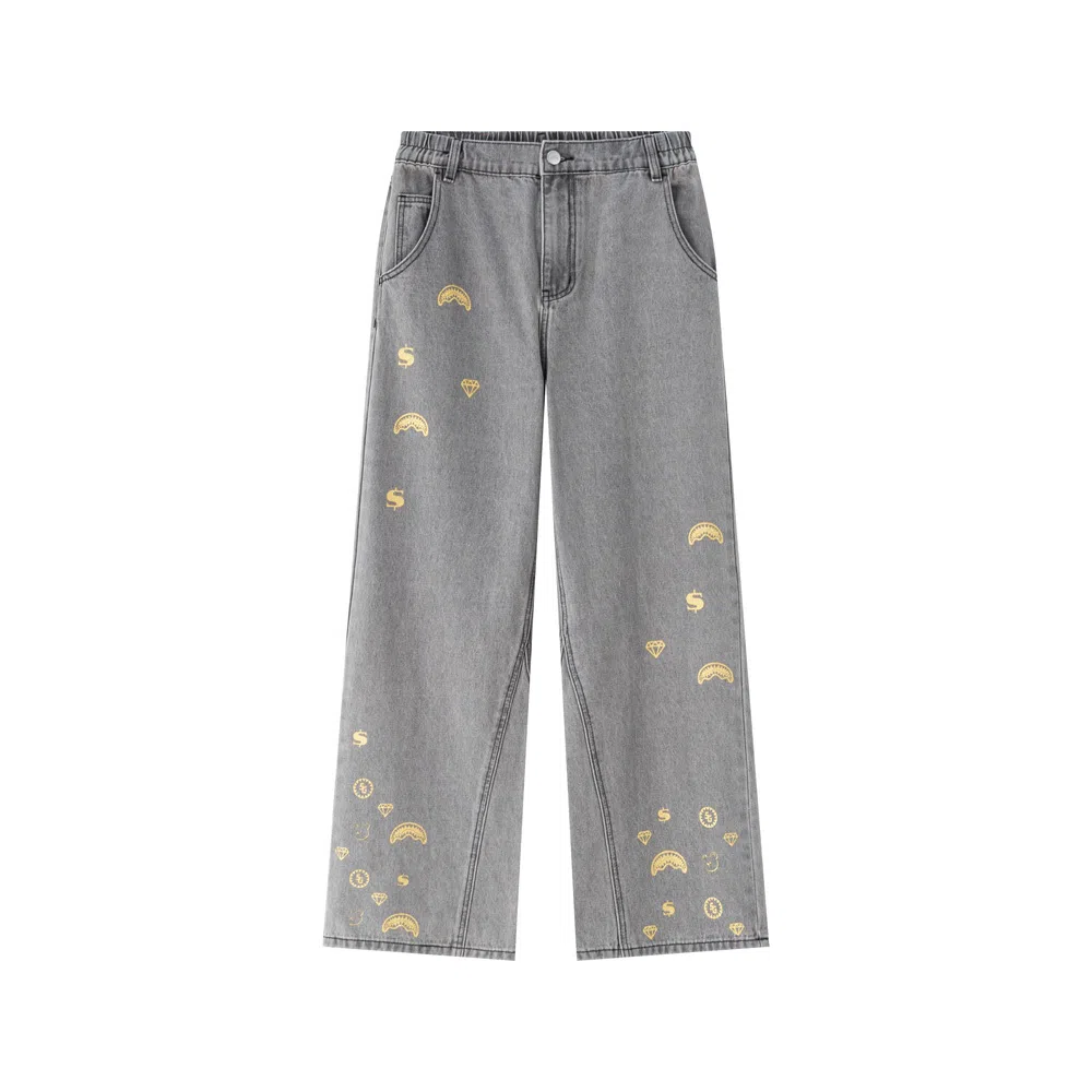 SPRAYGROUND Shark Logo Graffiti Jeans