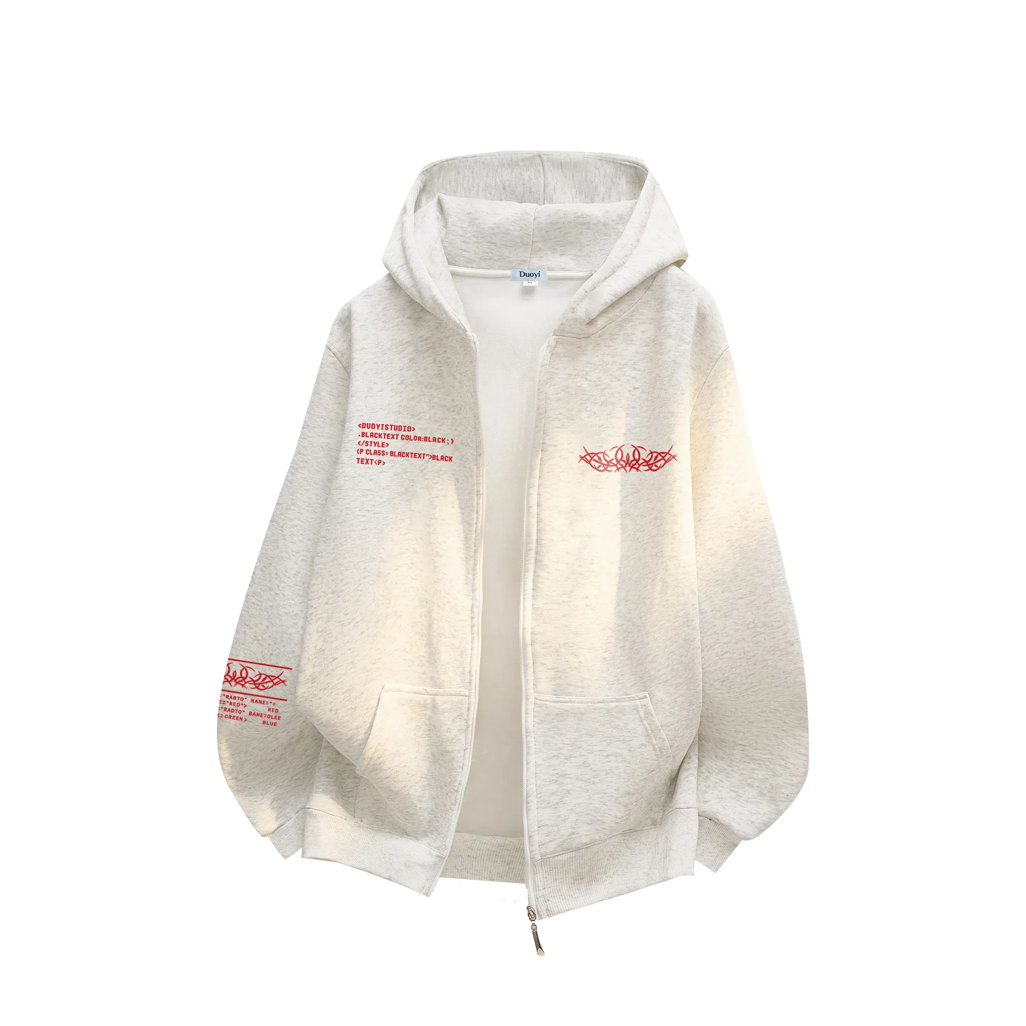 Duoyi Letter Logo Hoodie Jacket