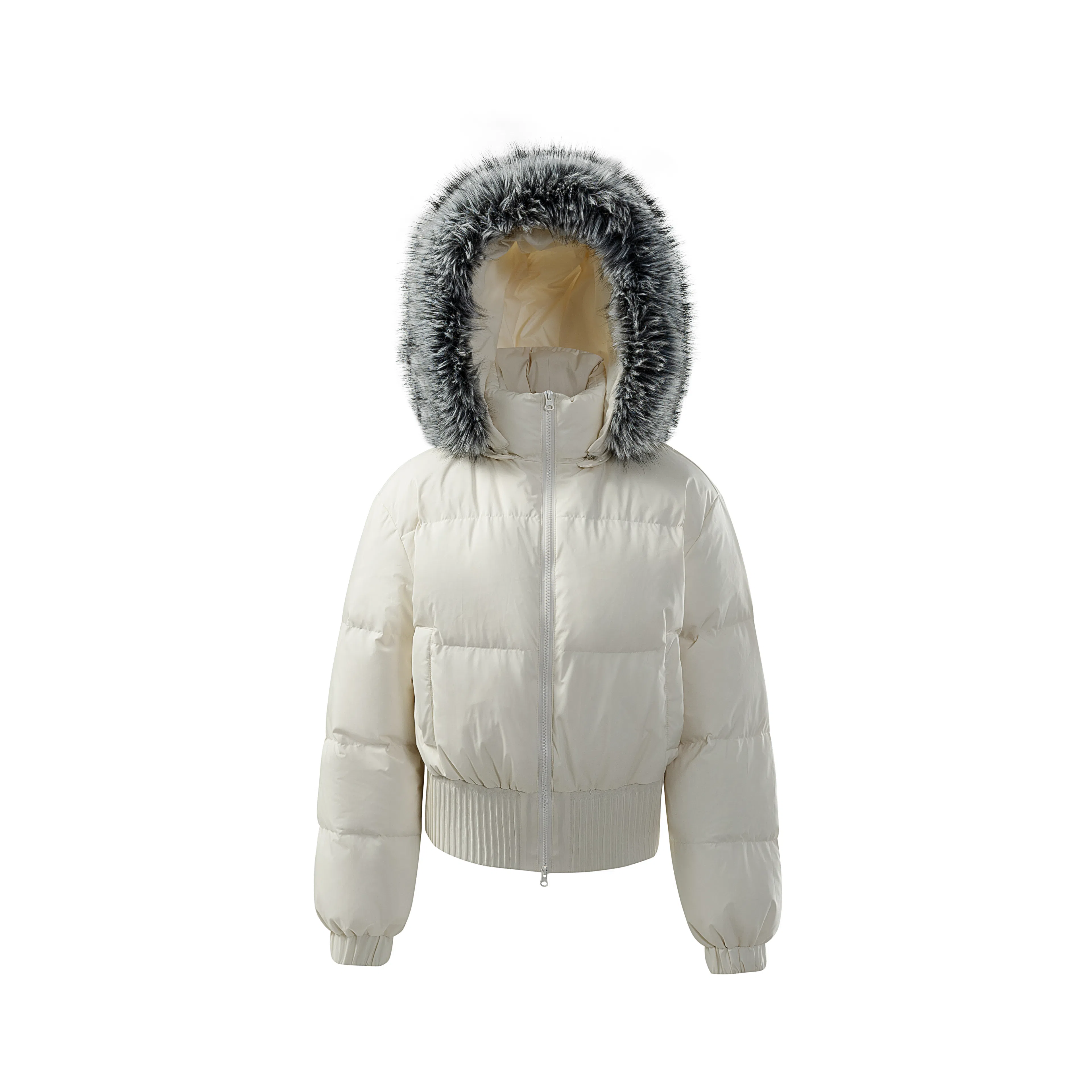 【dme】 潮牌复古休闲百搭简约街头户外运动连帽拉链短款纯色羽绒服 男女同款