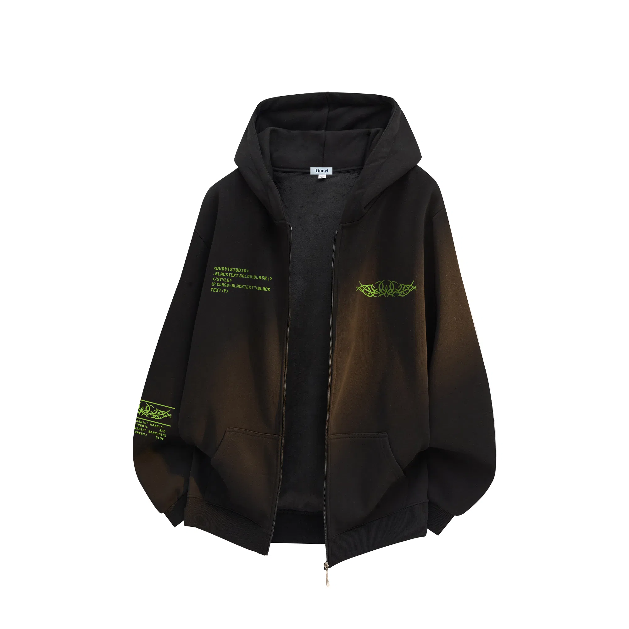 Duoyi Letter Logo Hoodie Jacket