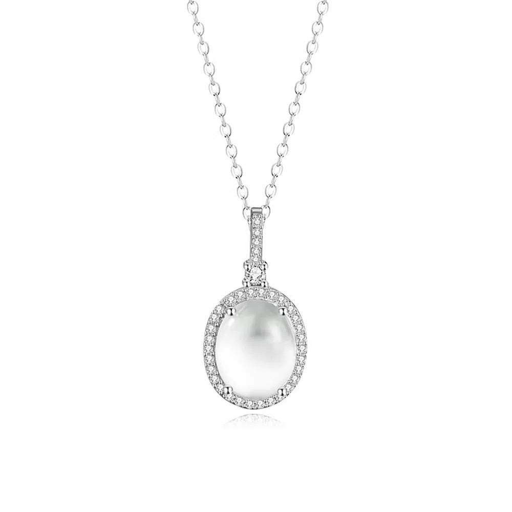 【S925纯银 人鱼眼泪】 七七银饰 闪耀爆闪显白锁骨链 清冷女神 精致百搭 简约轻奢显气质 百搭通勤 约会表白#好运 玉髓 项链 女款