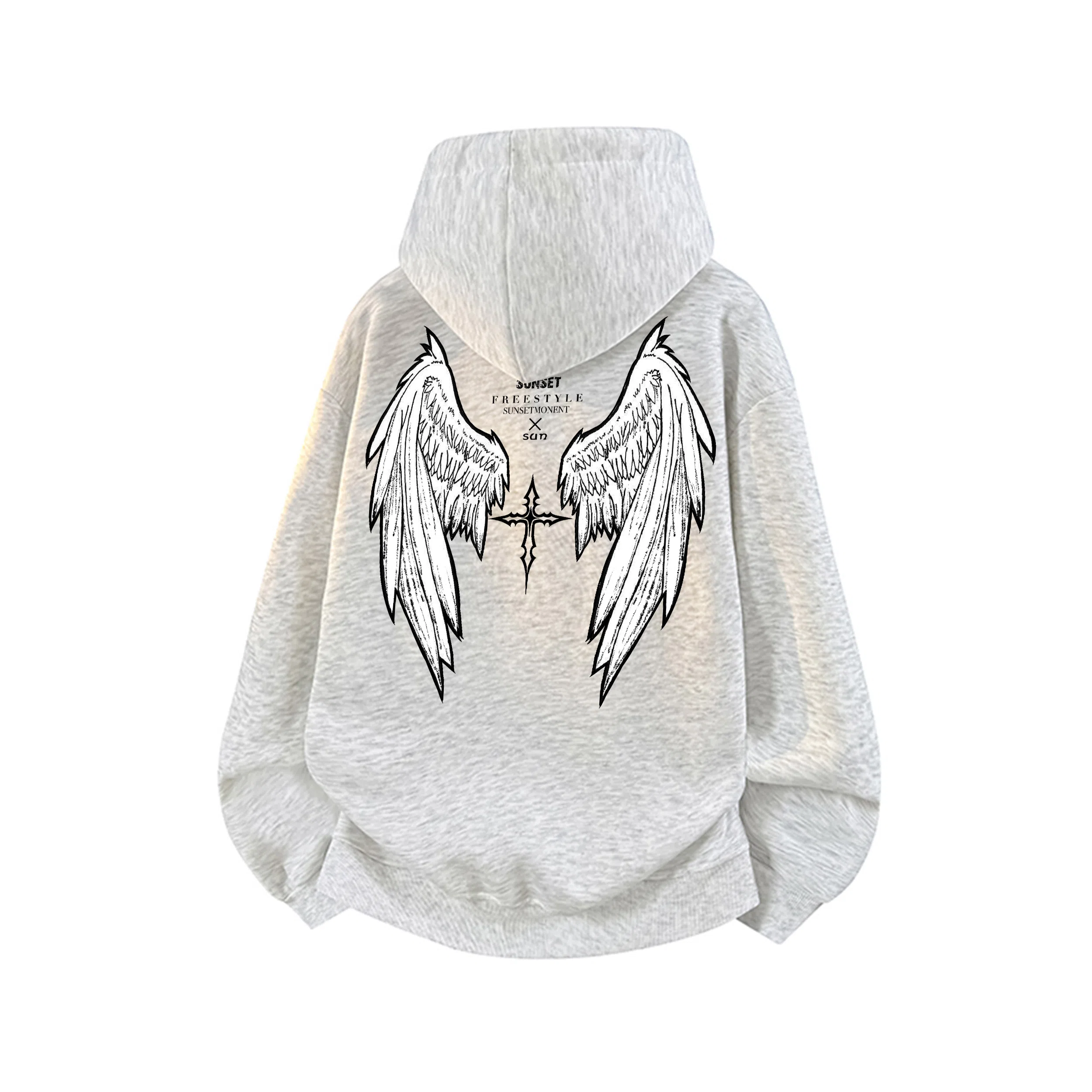 SUNSETMONENT Wings Cross Hoodie