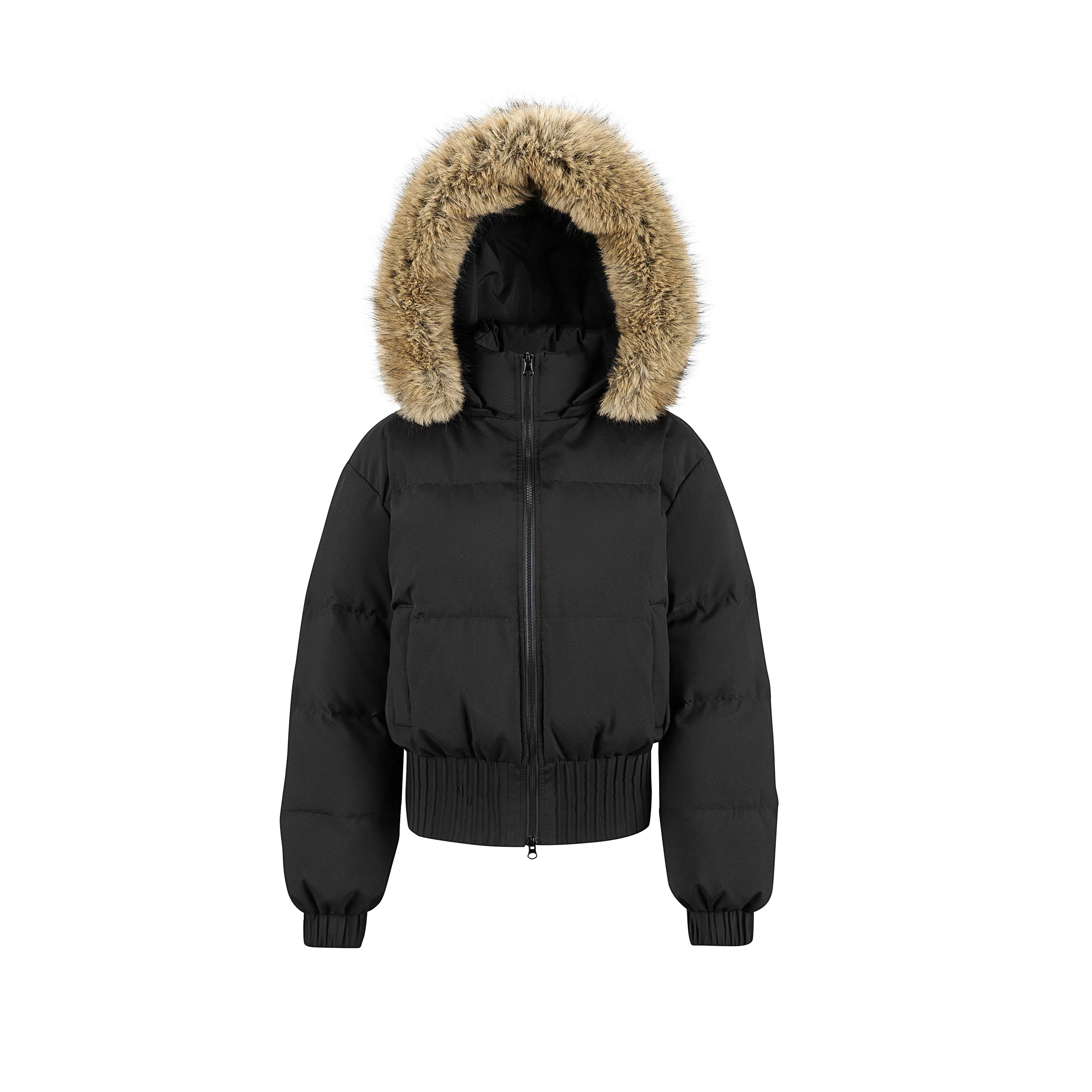 【dme】 潮牌复古休闲百搭简约街头户外运动连帽拉链短款纯色羽绒服 男女同款