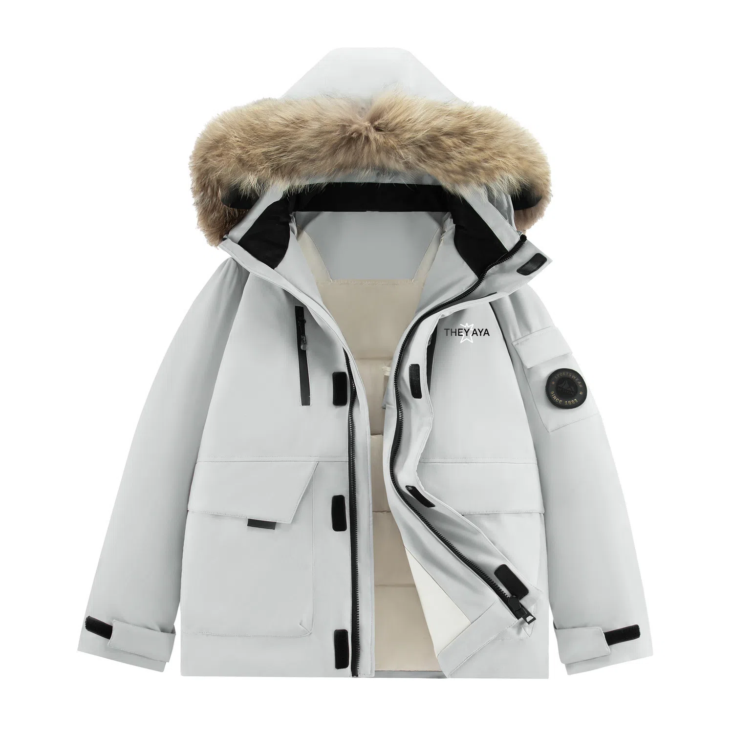 鸭鸭 宝藏抗冻轻盈舒适休闲户外运动上课通勤百搭加厚保暖亲肤防寒防风防水可拆卸毛领中长款羽绒服 男女同款