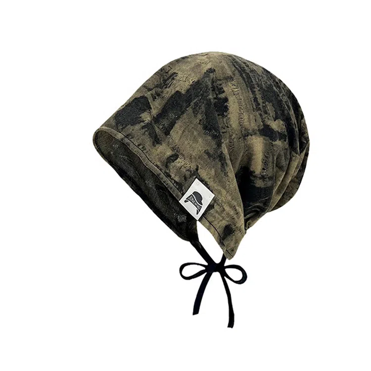 心水好物 日式废土风时髦堆堆帽破洞薄款显脸小包头帽百搭冷帽 棉 帽子 男女同款情侣款