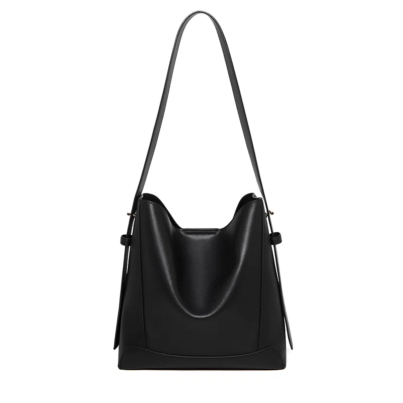 纳兰杜 时尚高级感通勤潮流百搭休闲高颜值实用品牌小众水桶包斜挎包 牛皮 单肩包 常规 女款 多色