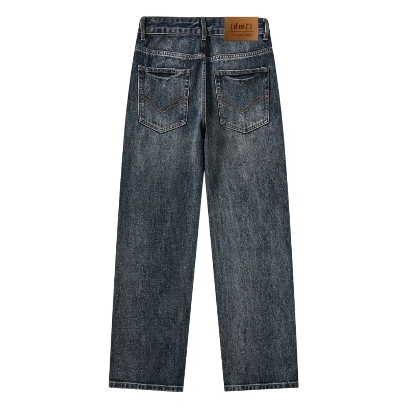 【dme】 时尚简约无弹宽松舒适百搭直筒牛仔裤 男女同款