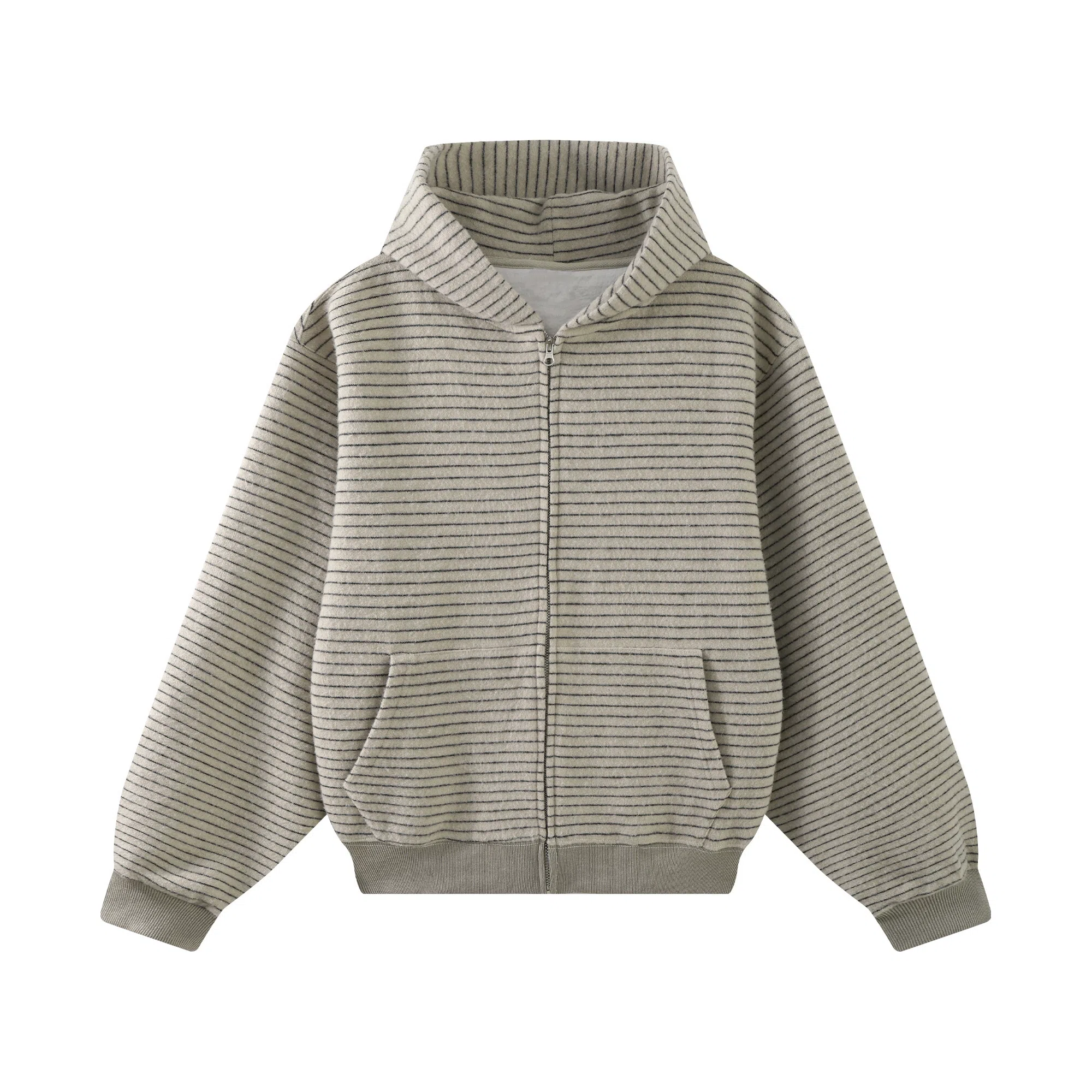 ONITSOP Striped Wool Zip Hoodie