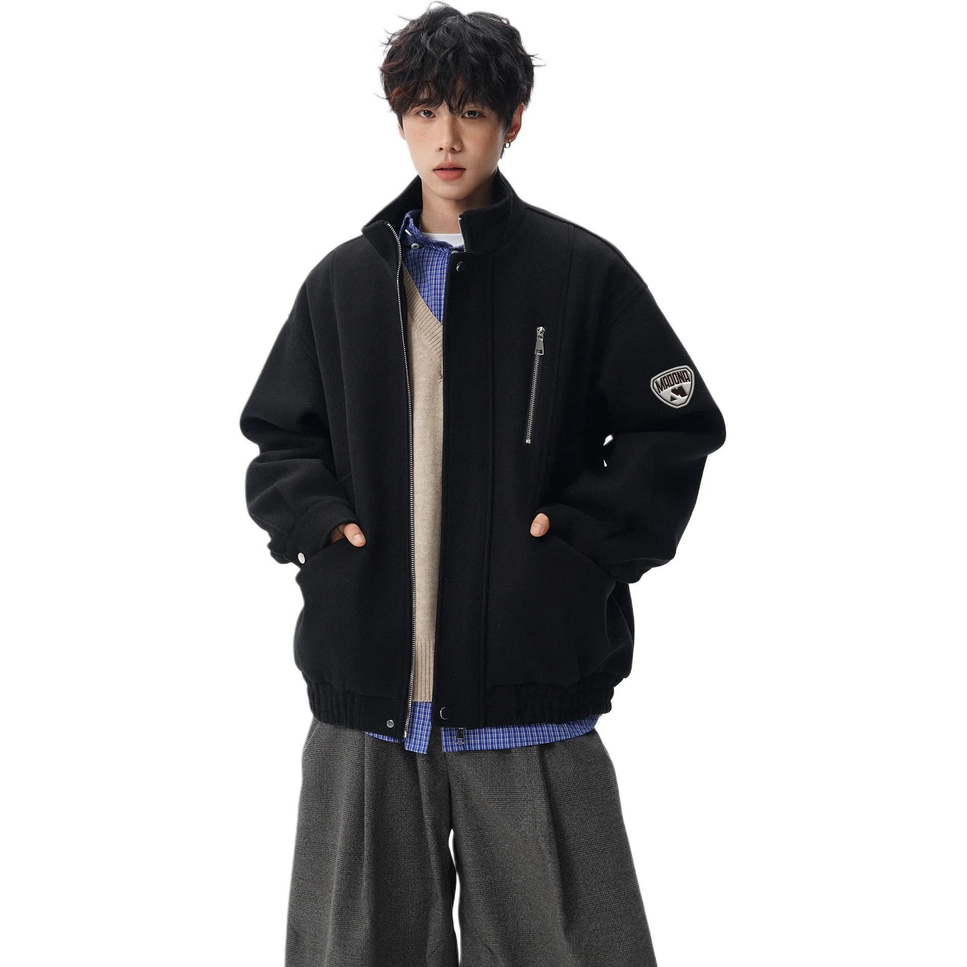 MADONA Deconstructed Multi-Pocket Wool Coat