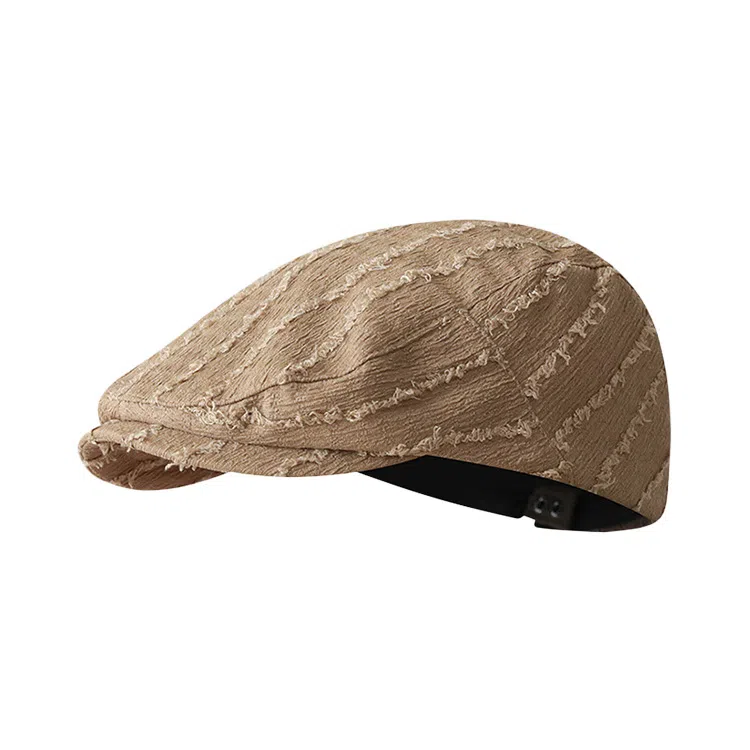 浪莎 日韩小众设计毛边简约纯色时尚百搭显脸小文艺 聚酯纤维 贝雷帽 男女同款情侣款