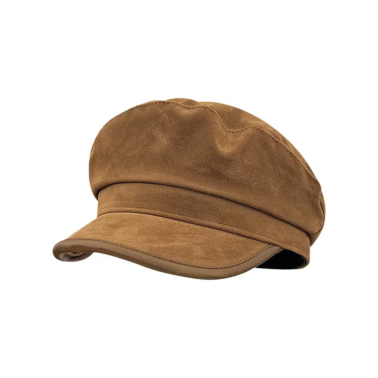 心水好物 复古磨毛麂皮绒画家帽子百搭显脸小报童帽户外休闲出游 棉 贝雷帽 男女同款情侣款