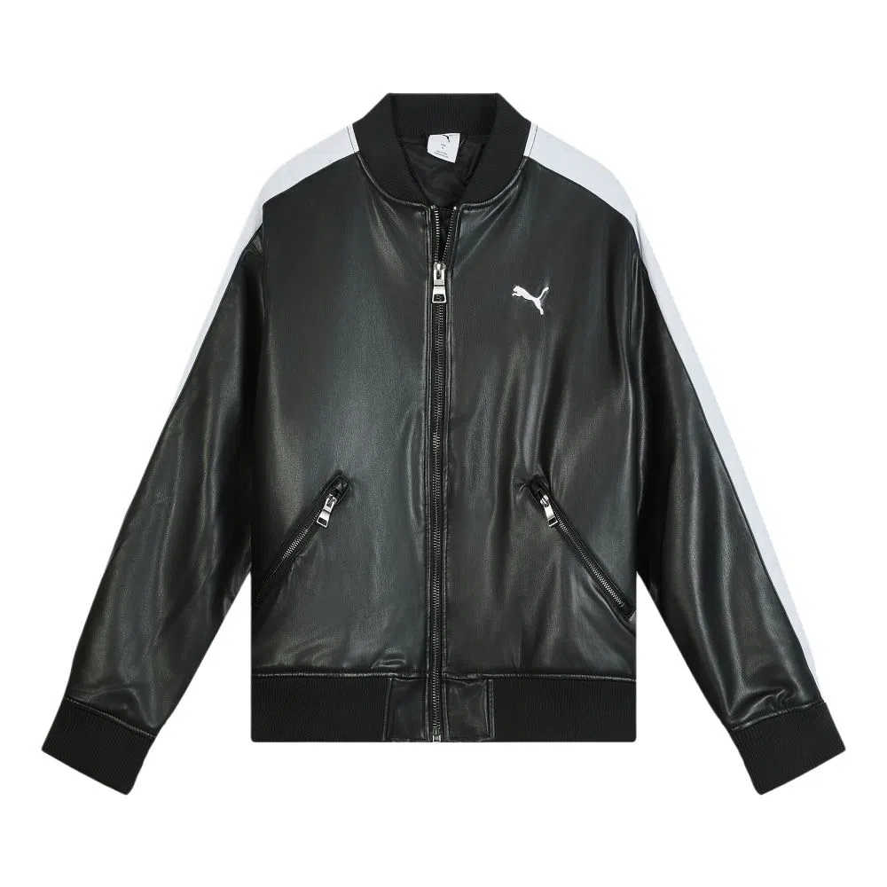 PUMA T7 Pleather BOMBER logo
