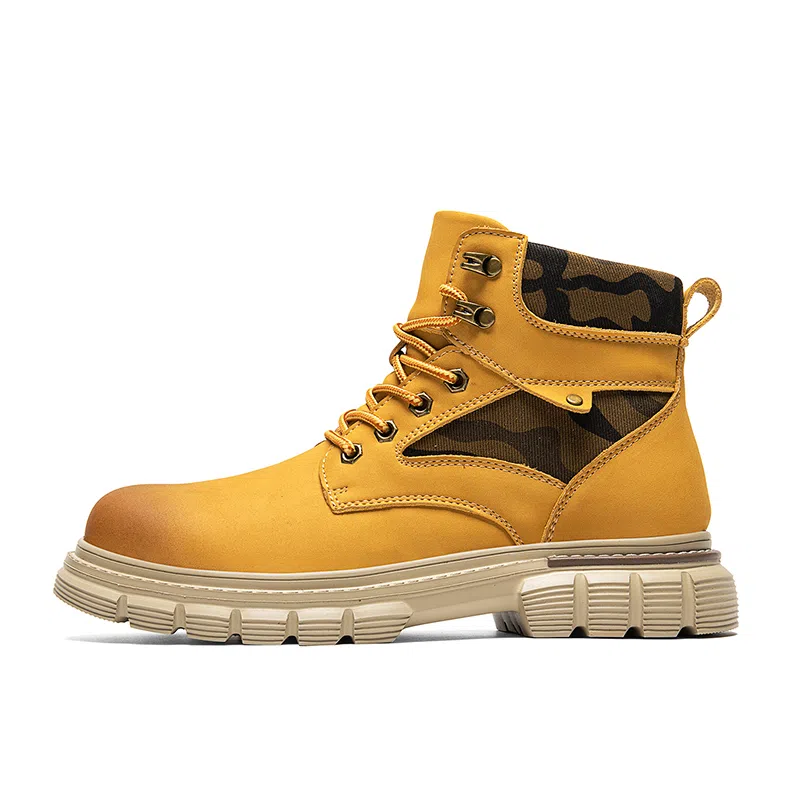 超纤皮 秋冬时尚百搭舒适户外复古厚底增高防滑耐磨 高筒 马丁靴 男款